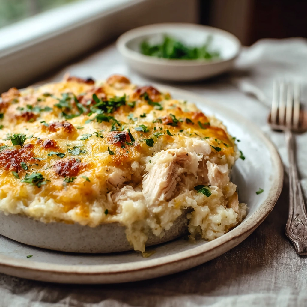 Creamy Chicken Cauliflower Rice Casserole Bake - Image 1