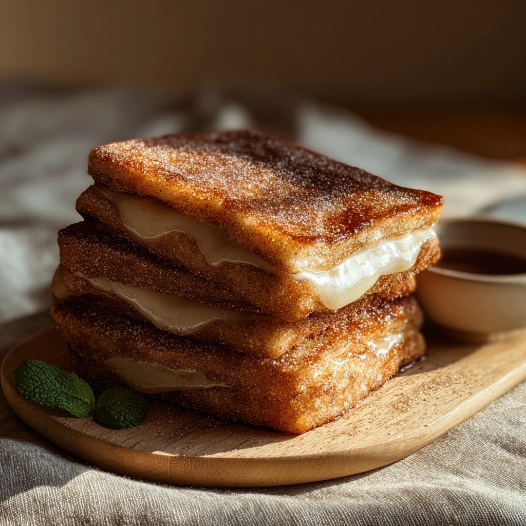 Crispy Churro Stuffed French Toast: A Sweet Morning Treat - Image 1