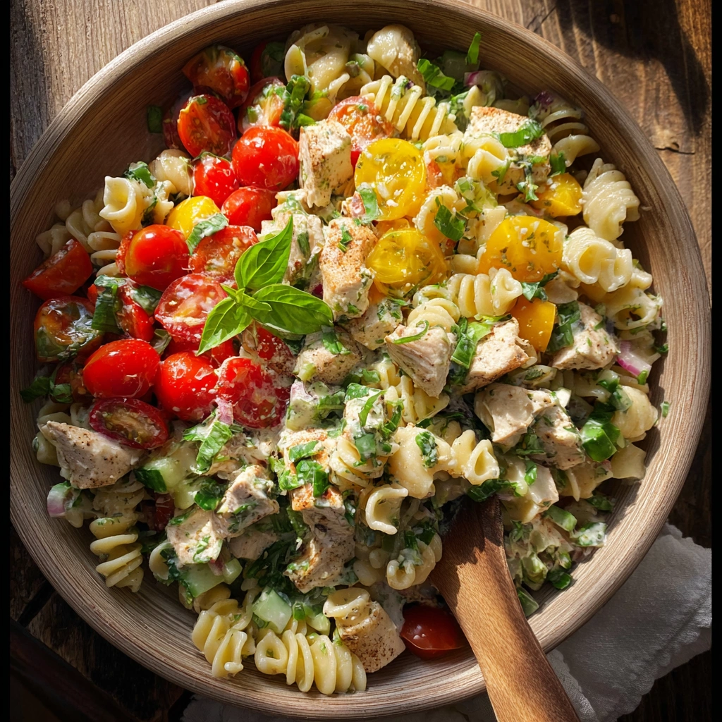 Chicken Pasta Salad: Zesty Lemon Herb Dressing - Image 2
