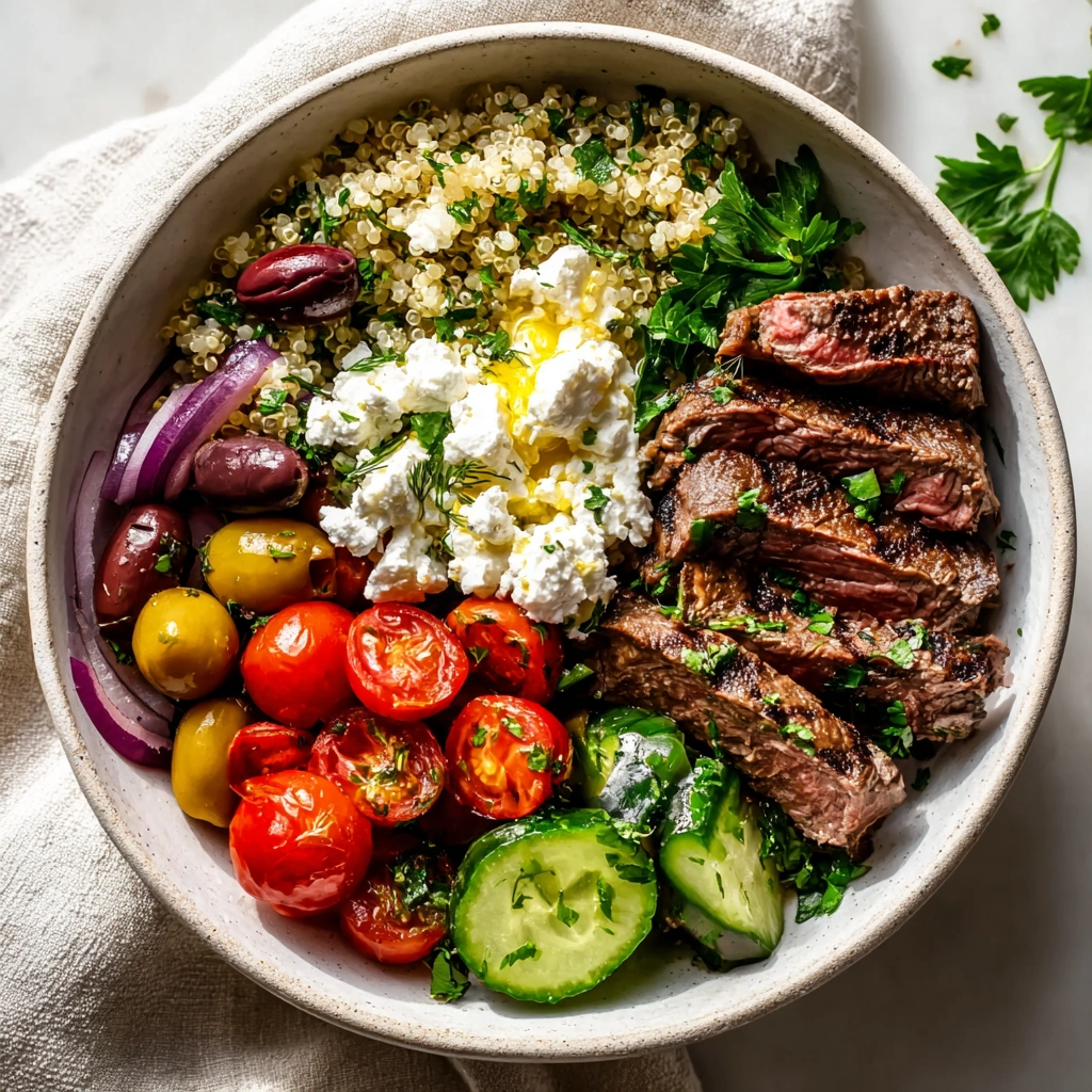 Hearty Mediterranean Steak Bowl: Healthy & Flavorful - Image 2