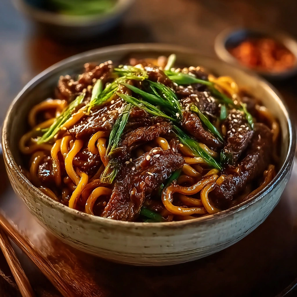 Sticky Beef Noodles: Sweet & Savory Dinner - Image 3
