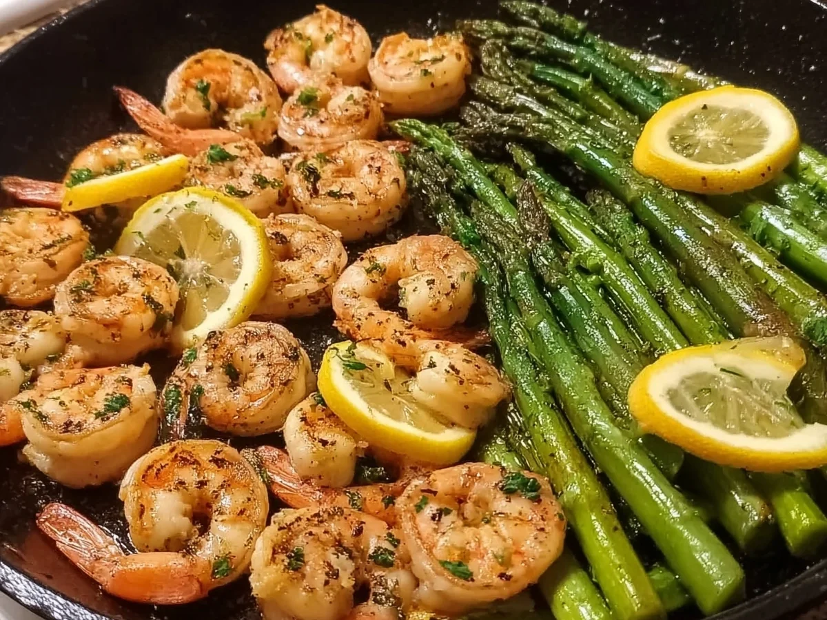 20-Minute Lemon Garlic Shrimp & Asparagus Dinner - Image 1
