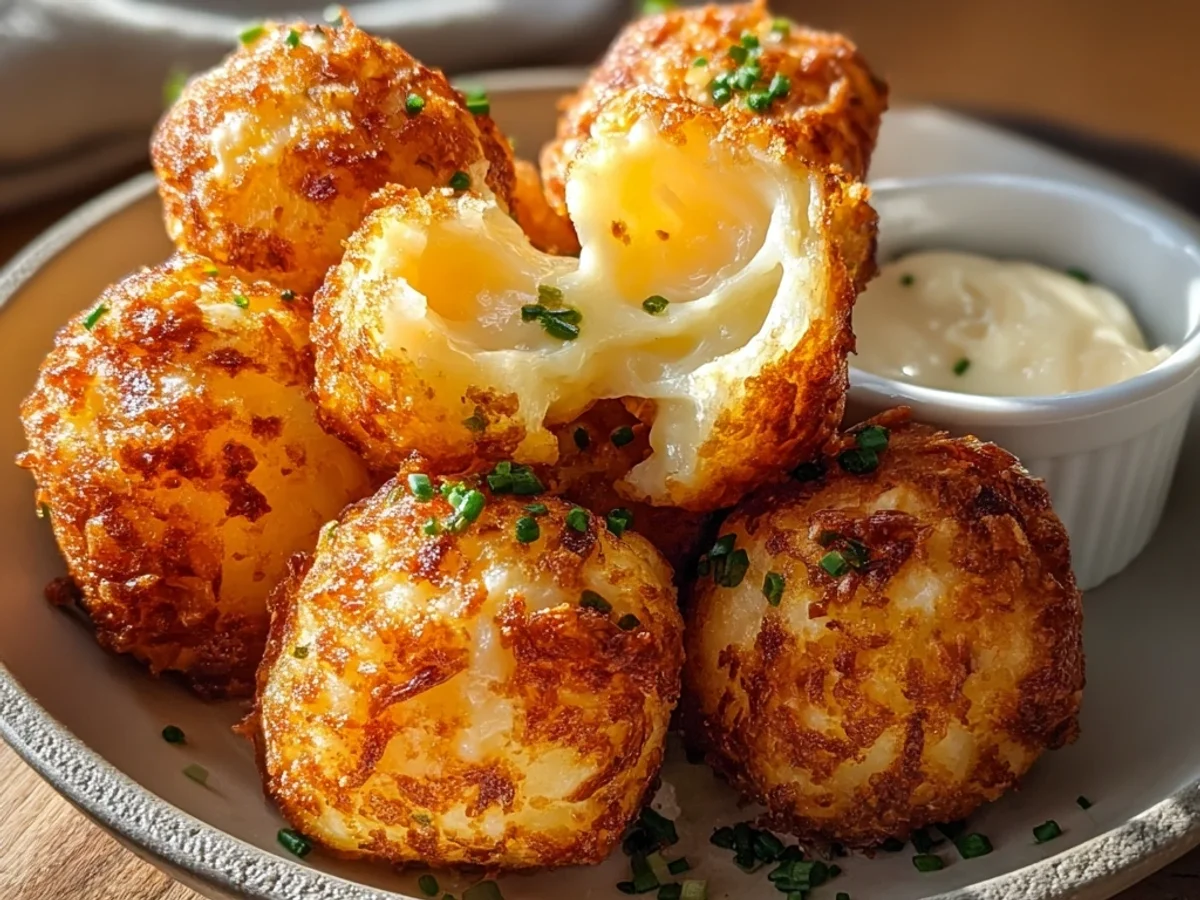 Air Fryer Cheesy Mashed Potato Balls: Crispy Bites - Image 2