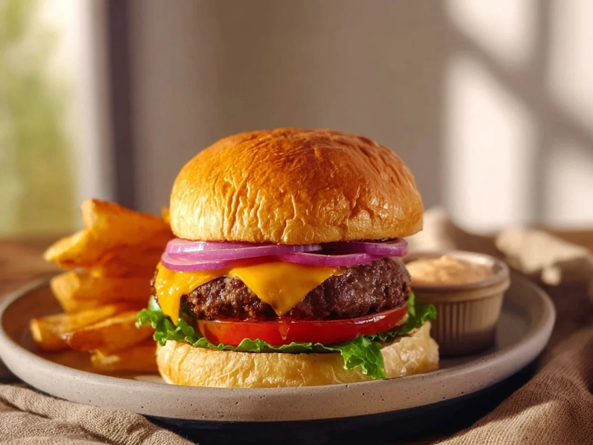 Air Fryer Frozen Burgers: Quick, Crispy, Juicy - Image 1