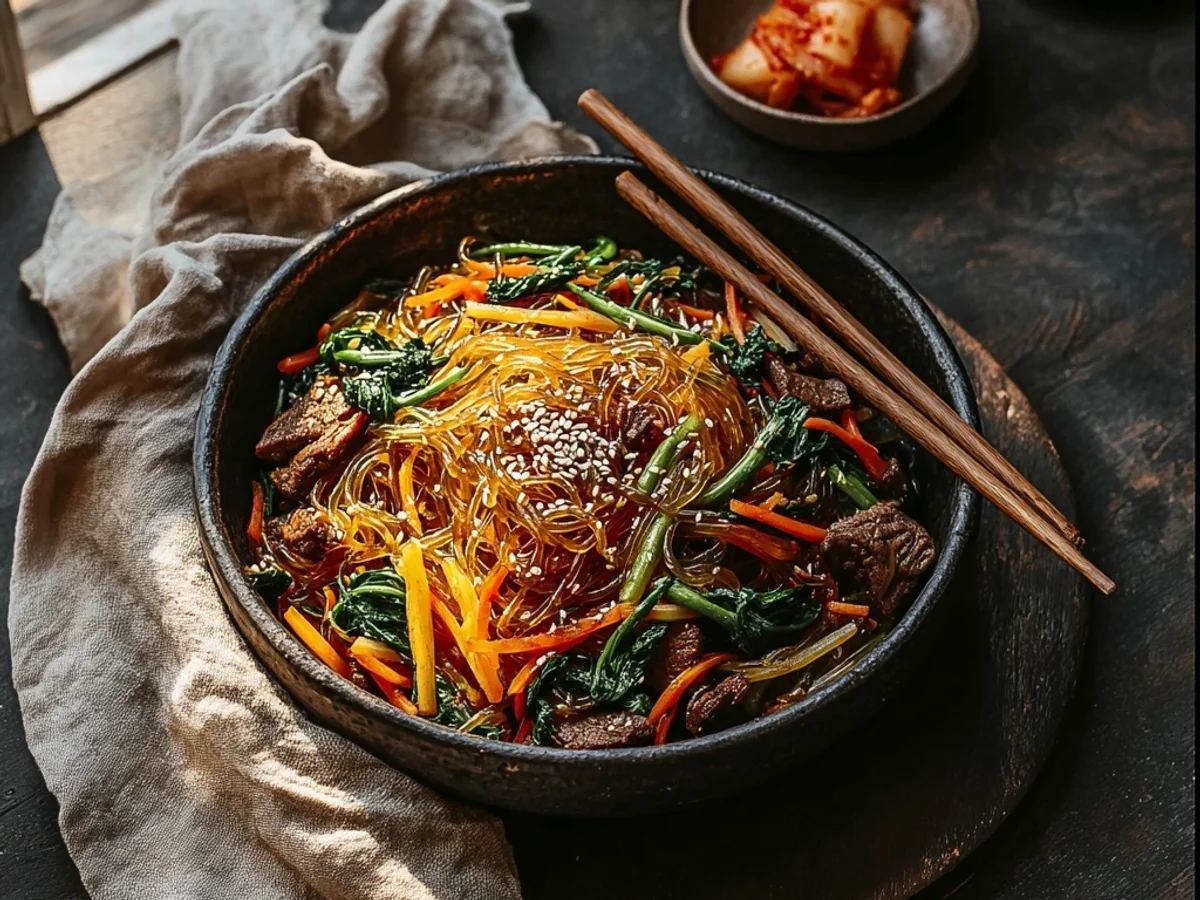 Authentic Korean Japchae: Savory Noodle Stir-Fry - Image 2