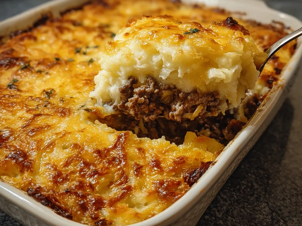 Baked Sauerkraut Casserole with Beef, Pineapple & Mashed Potatoes - Image 1
