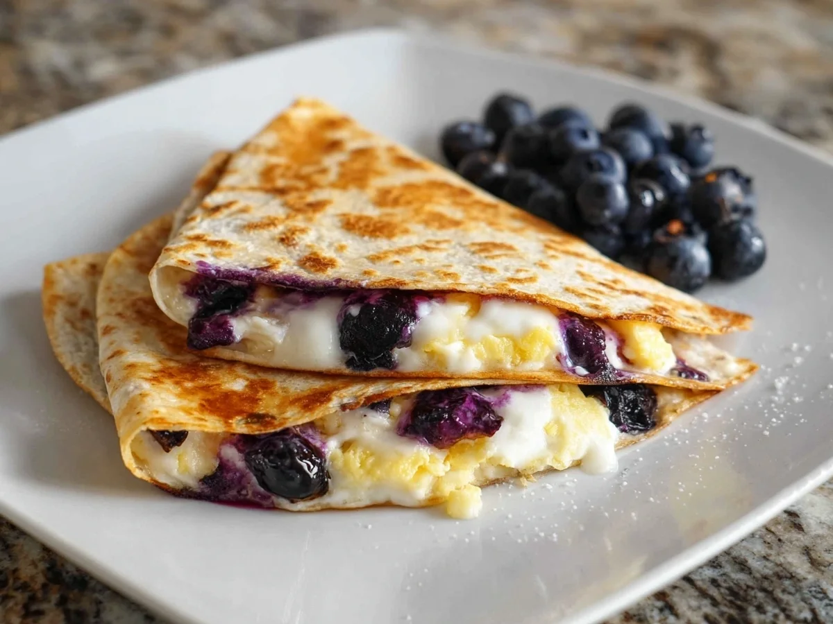 Blueberry Breakfast Quesadilla: Quick, High-Protein - Image 1