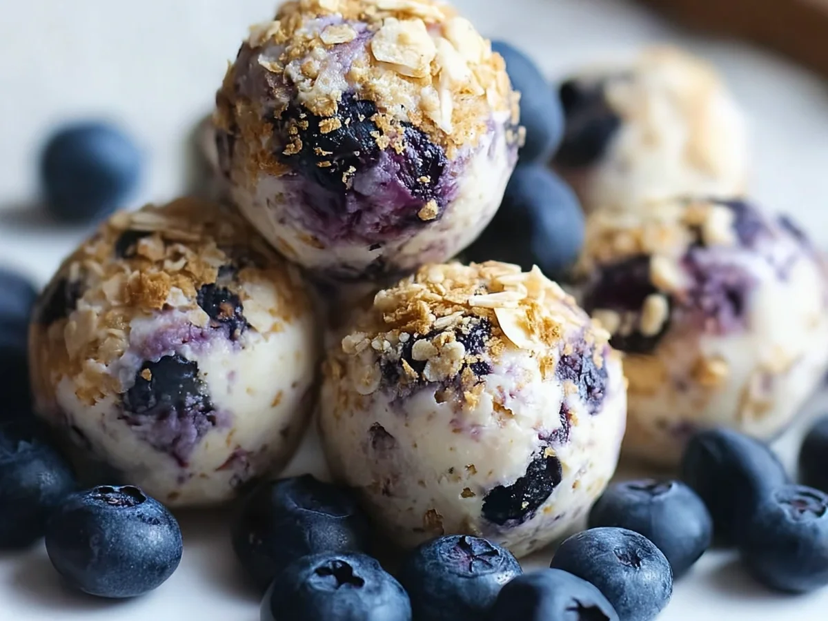 Blueberry Cheesecake Protein Bites: Healthy Snack - Image 1