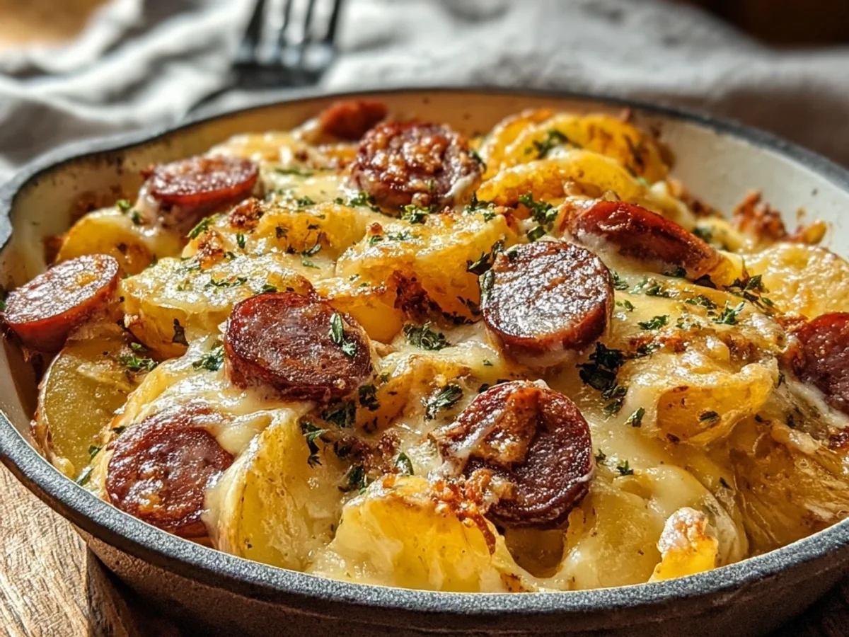 Cheesy Ranch Potatoes & Smoked Sausage: A Hearty Dinner - Image 1