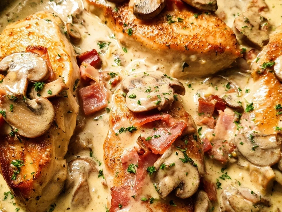 Chicken with Turkey Ham & Mushroom Sauce - Image 2