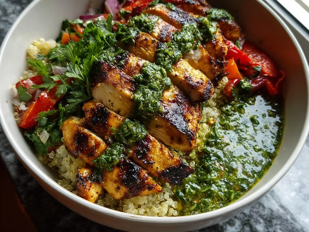 Chimichurri Grilled Chicken Bowl: High Protein Meal - Image 1