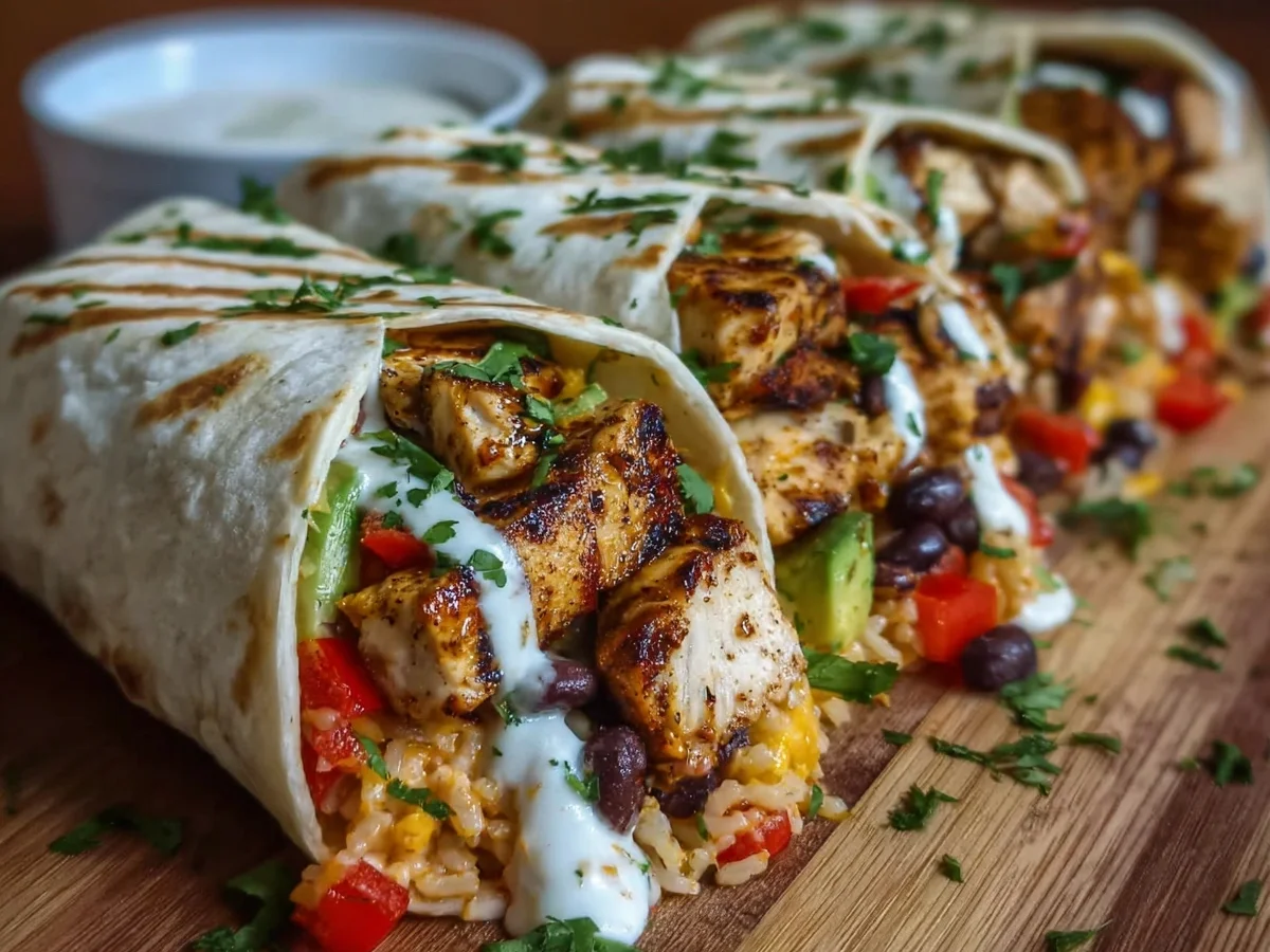 Chipotle Ranch Grilled Chicken Burritos | Meal Prep - Image 1