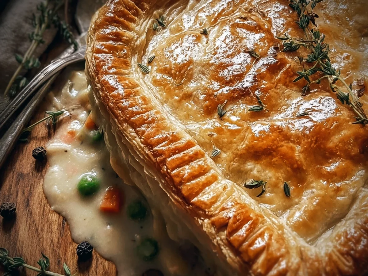 Classic Chicken Pot Pie: Flaky Crust, Rich Filling - Image 2