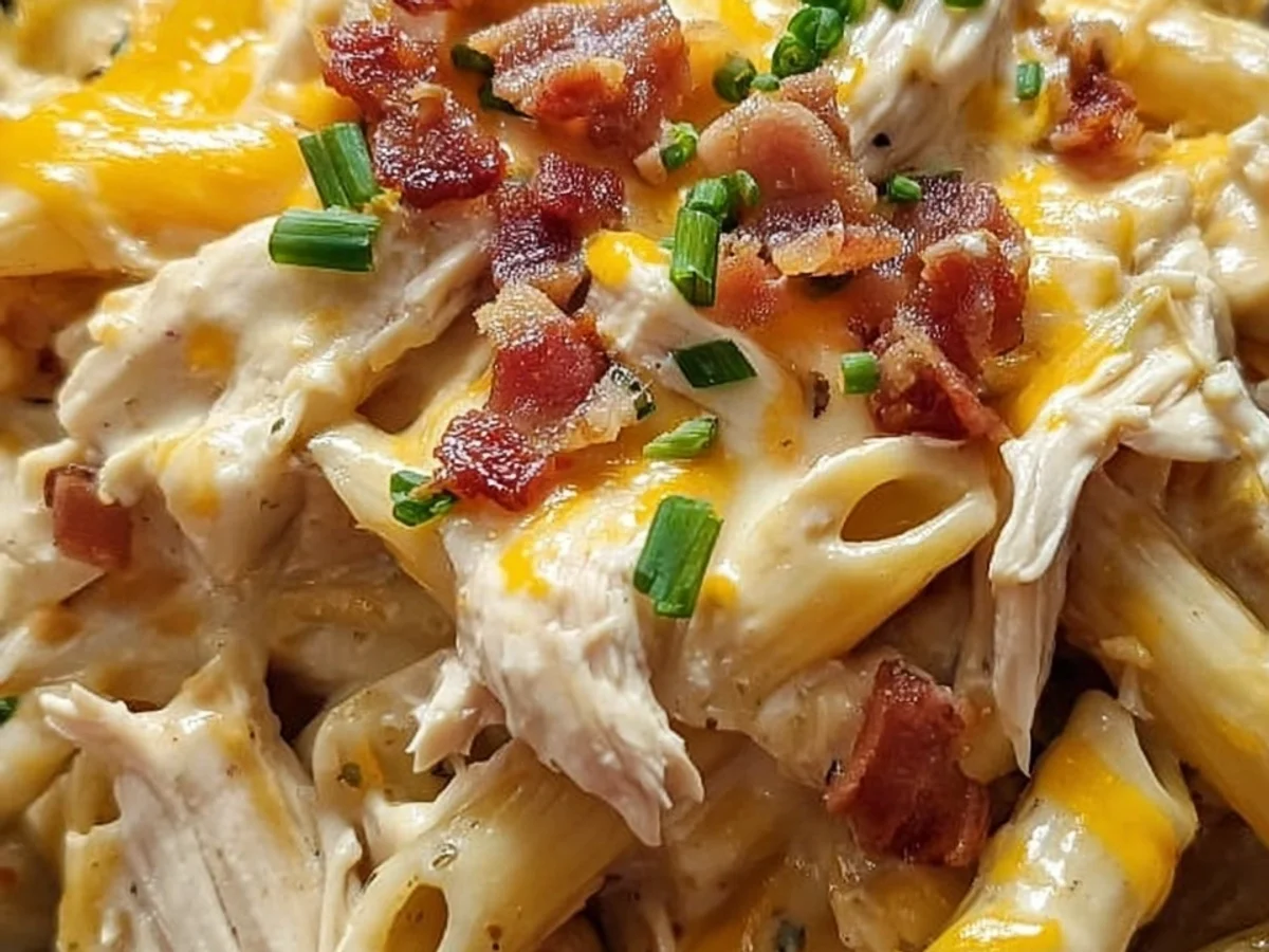 Crack Chicken Penne: Creamy Pasta Dinner - Image 1