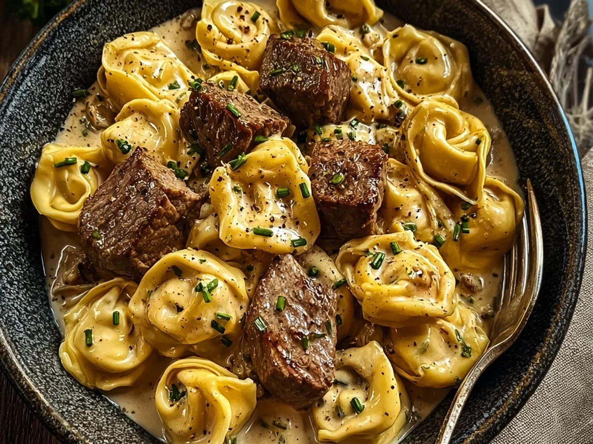 Cracked Garlic Steak Tortellini: Rich Creamhouse Sauce - Image 2