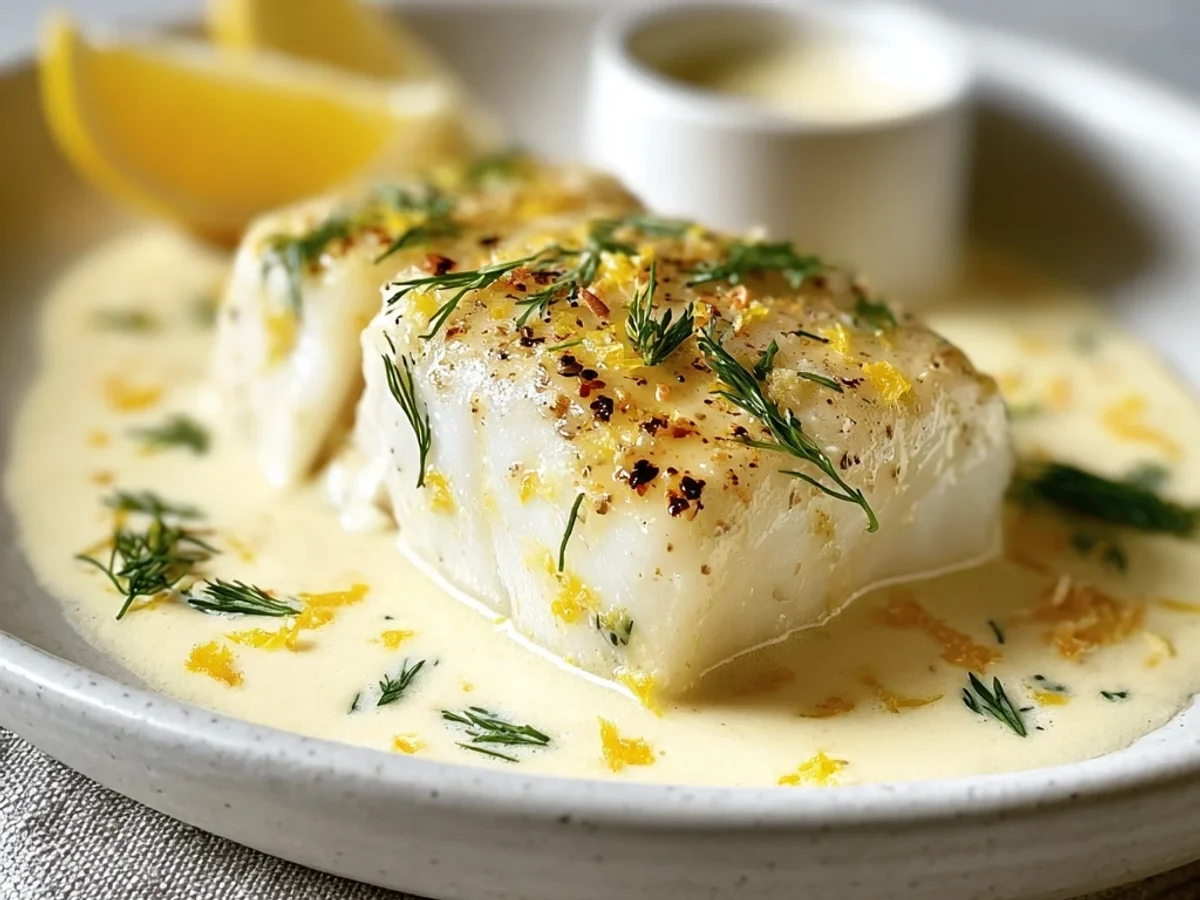 Creamy Baked Cod in Coconut Lemon Sauce - Image 1