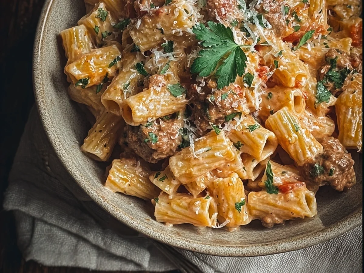 Creamy Beef Sausage Rigatoni: A Weeknight Hug - Image 2