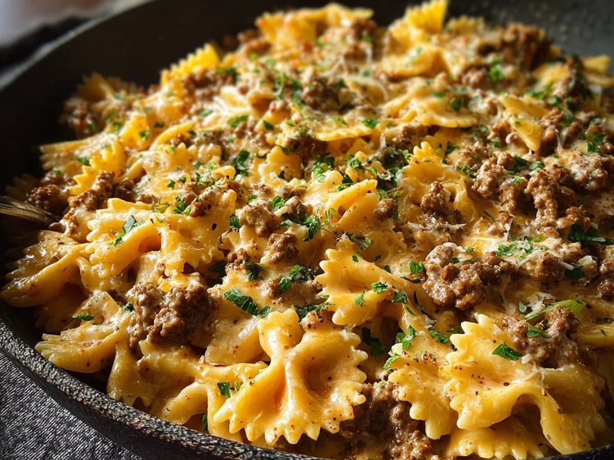 Creamy Cajun Bowties with Spiced Beef - Image 1