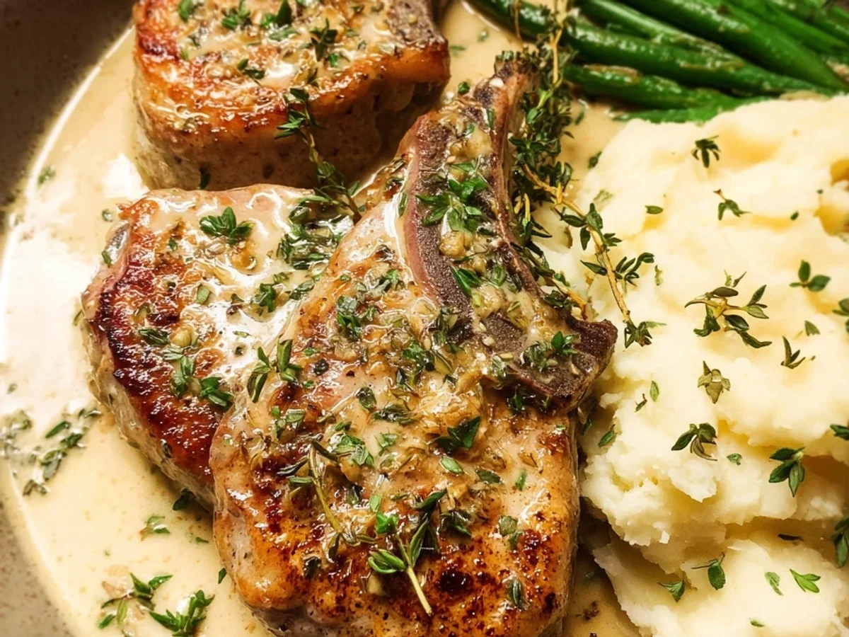 Creamy Chicken Broth Lamb Chops with Herbs - Image 2