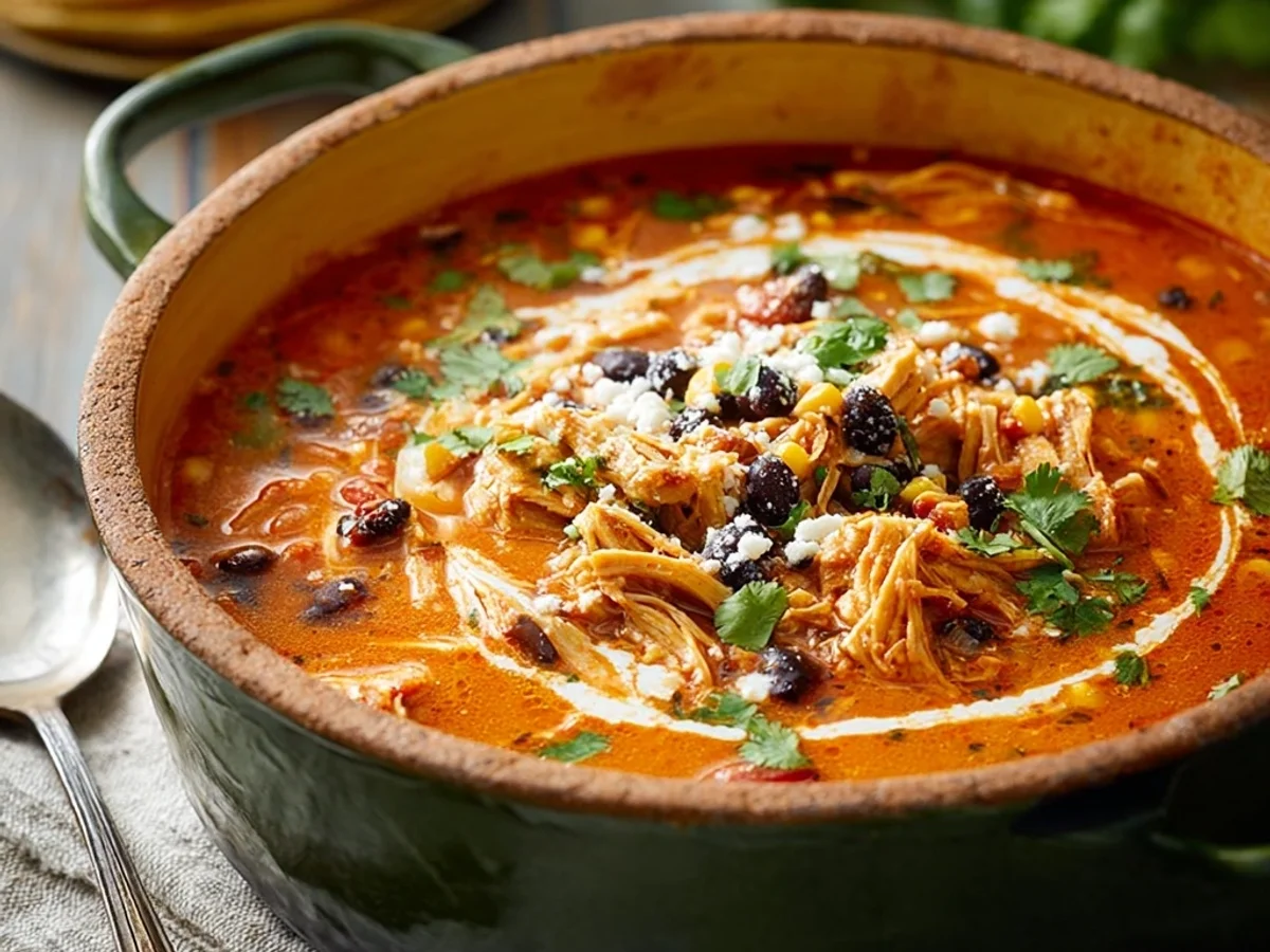 Creamy Chicken Enchilada Soup: Hearty Weeknight Meal - Image 1