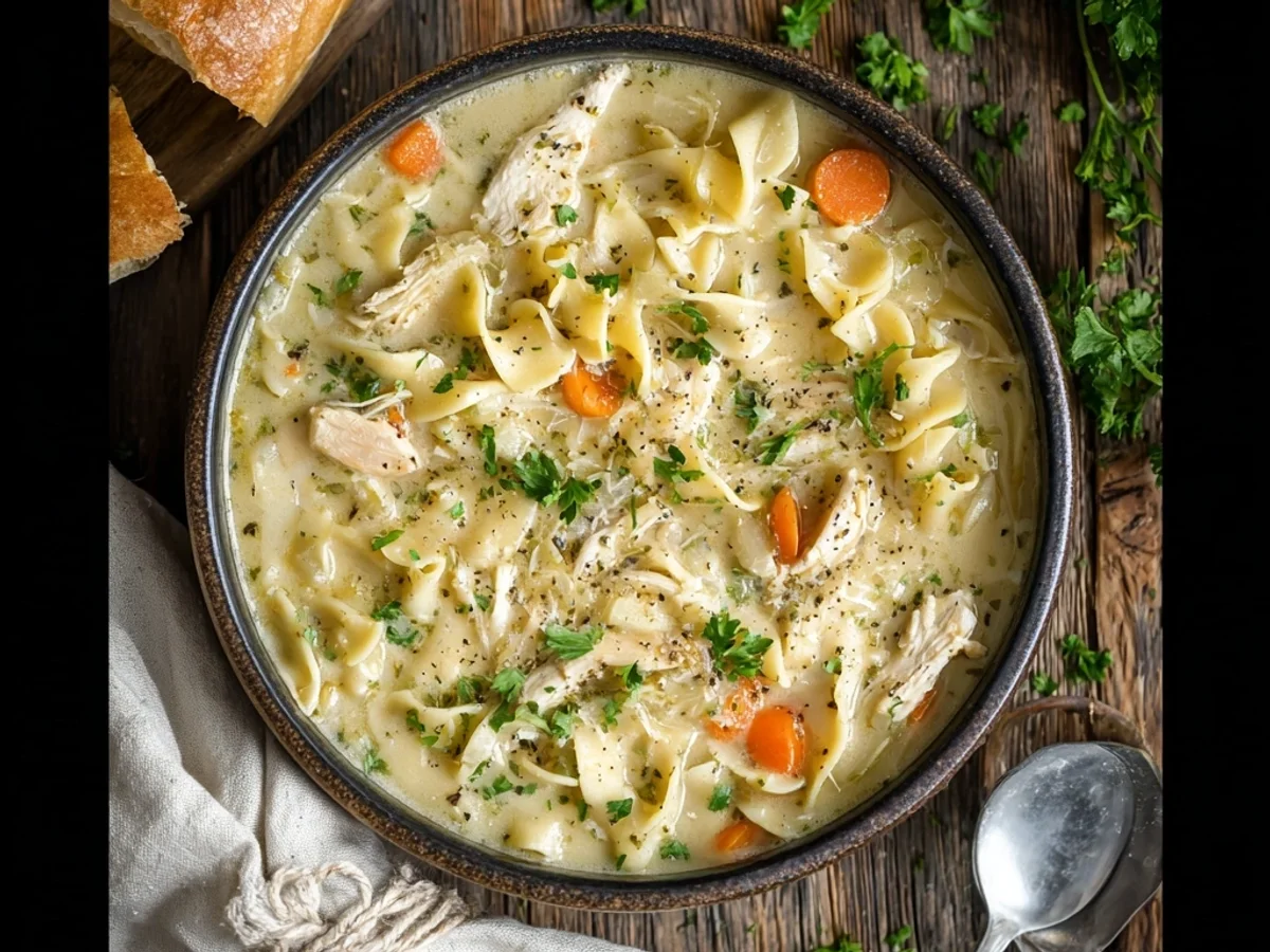 Creamy Chicken Noodle Soup Crockpot: Weeknight Hug - Image 1