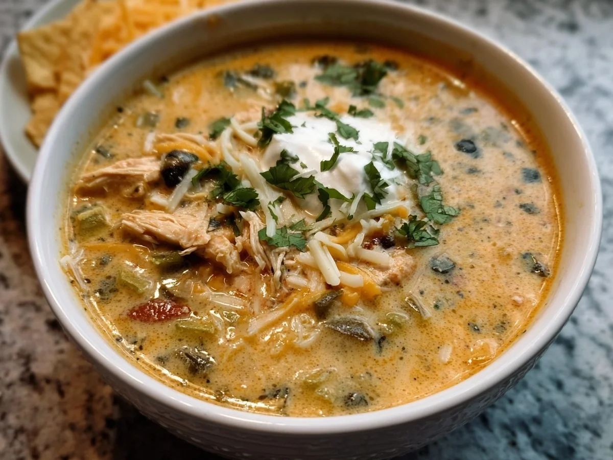 Creamy Chicken Poblano Soup: Easy High Protein Recipe - Image 1