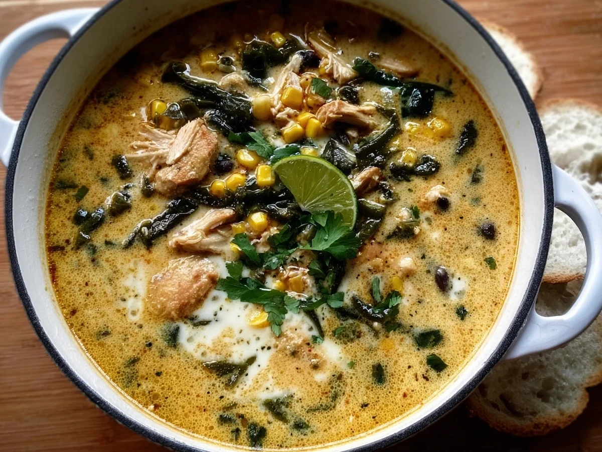 Creamy Chicken Poblano Soup: Easy High Protein Recipe - Image 2