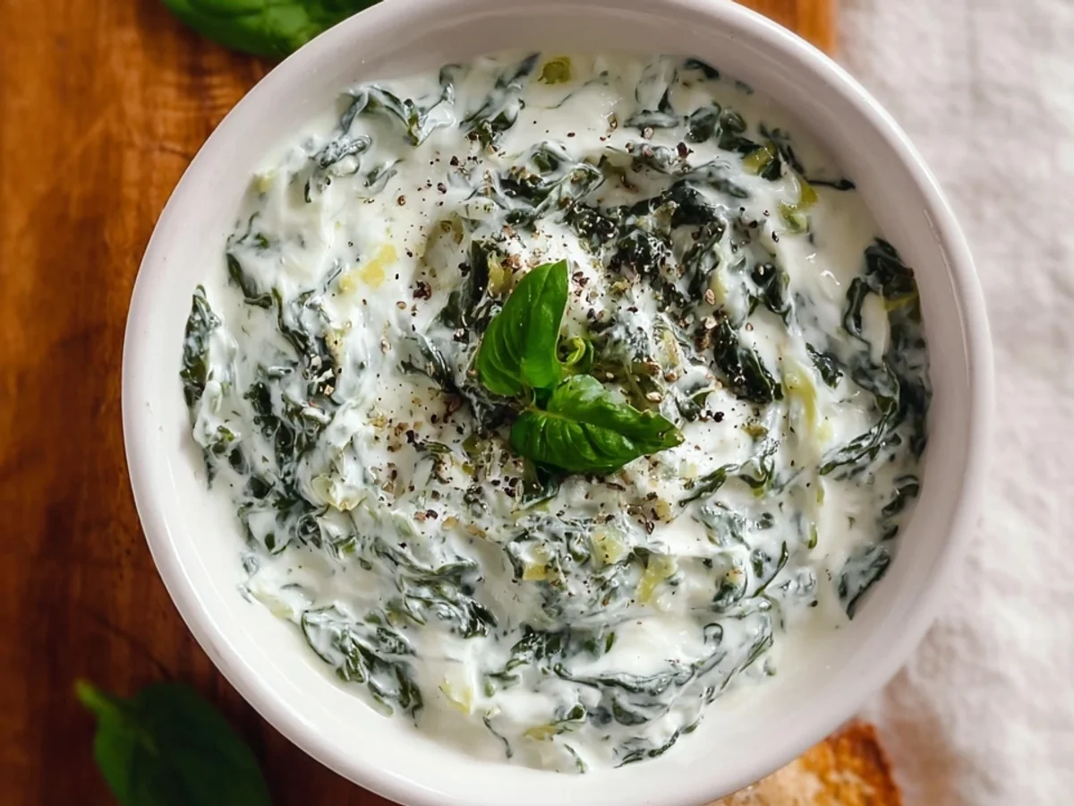 Creamy Cold Spinach Dip: Healthy, High Protein Snack - Image 1