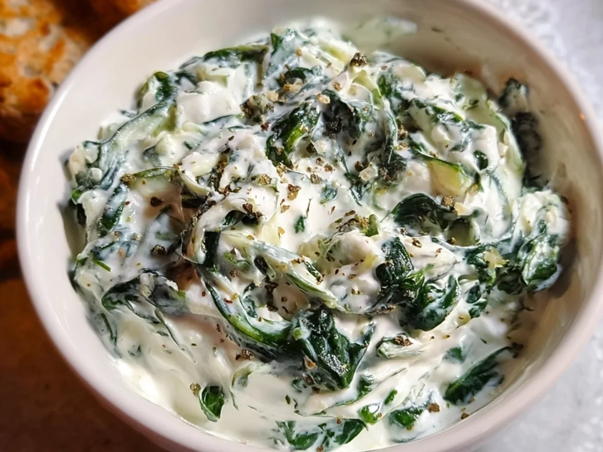 Creamy Cold Spinach Dip: Healthy, High Protein Snack - Image 2