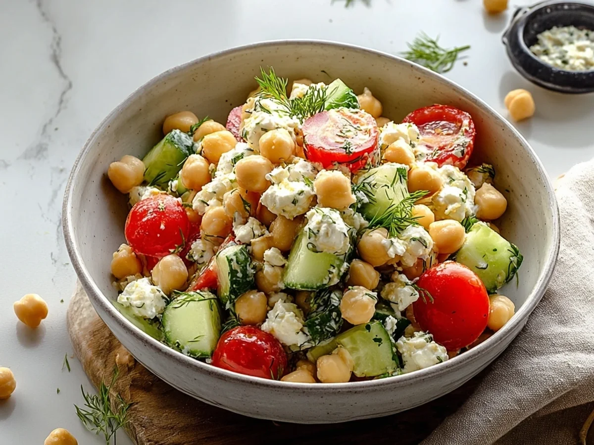 Creamy Cottage Cheese Chickpeas Salad: Quick Lunch - Image 2