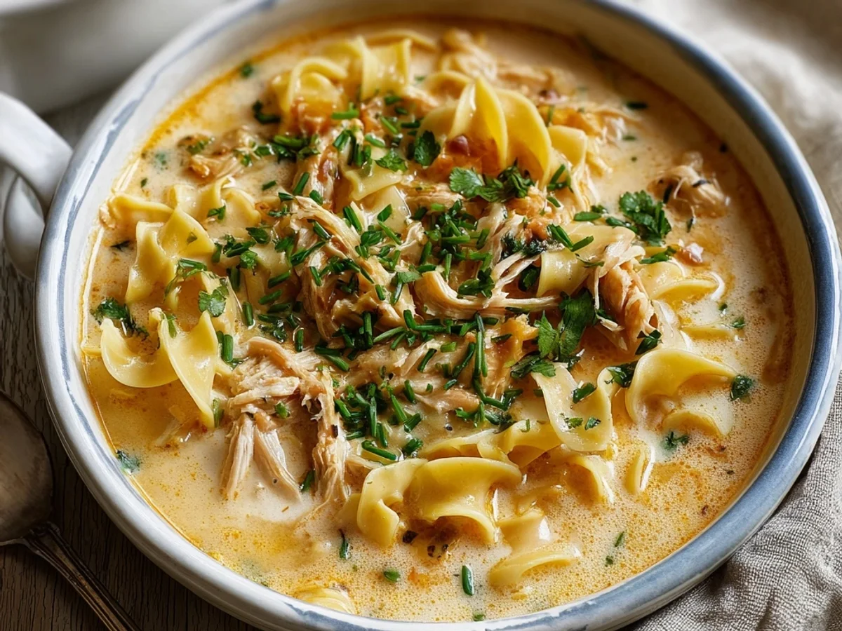 Creamy Crack Chicken Noodle Soup Recipe: A Comfort Bowl - Image 2