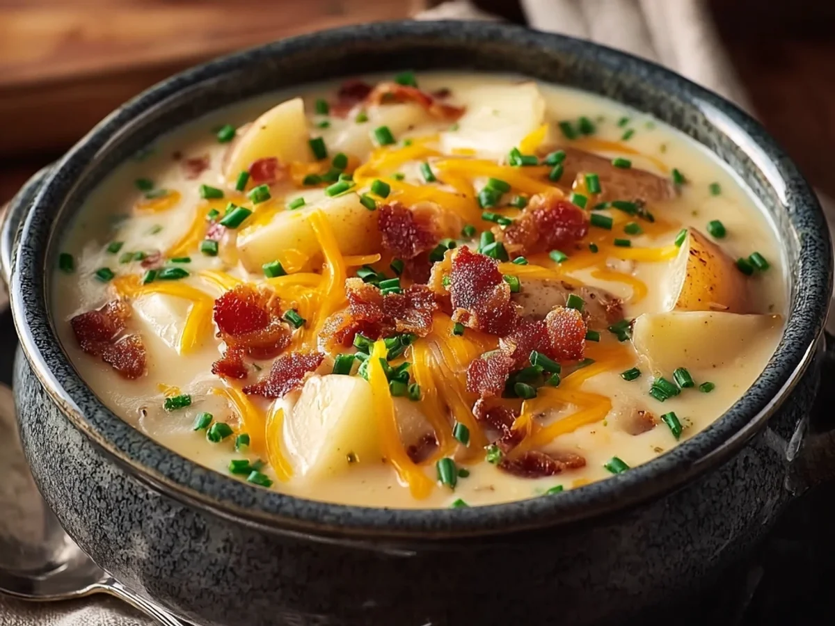 Creamy Crock Pot Crack Potato Soup Recipe - Image 1