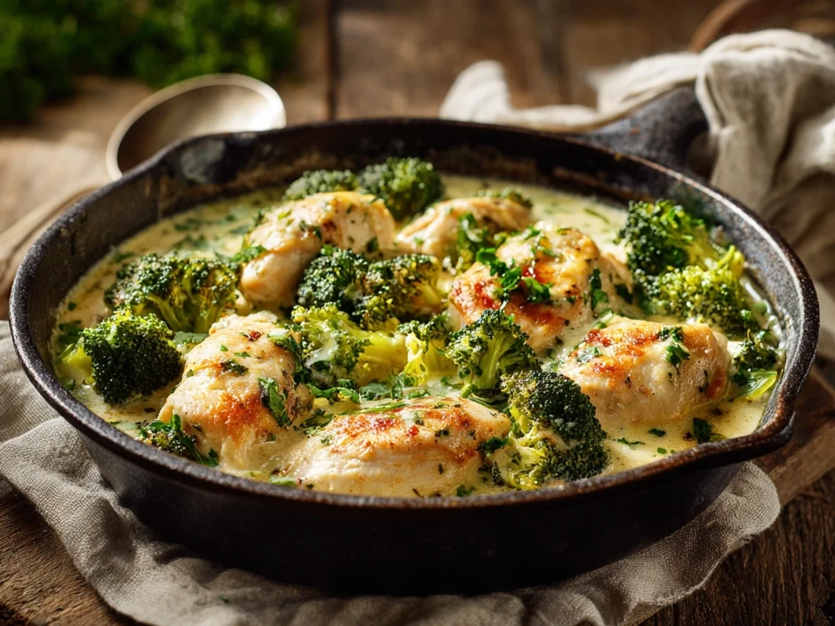 Creamy Garlic Chicken Broccoli Skillet – Quick - Image 2
