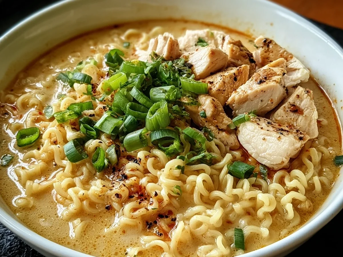 Creamy Garlic Chicken Ramen Recipe - Image 2