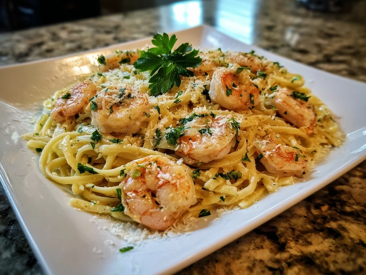 Creamy Garlic Shrimp Pasta: Easy 30-Minute Dinner - Image 1