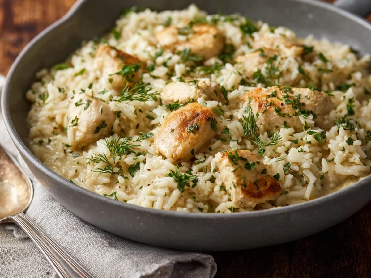 Creamy Herb Chicken Basmati: Flavorful One-Pan Meal - Image 1