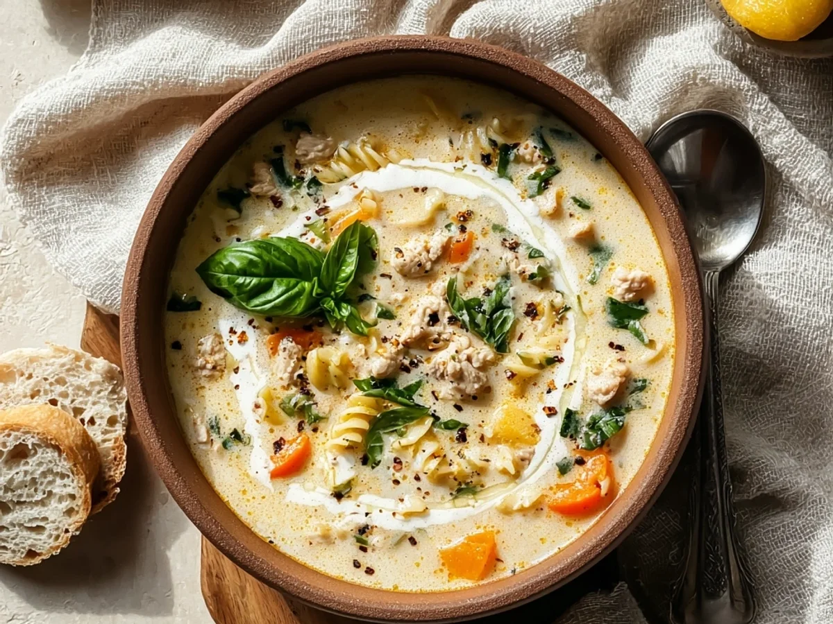 Creamy Italian Ground Chicken Soup: Rich & Easy - Image 1