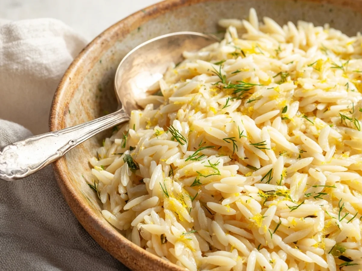 Creamy Lemon Orzo: A Bright, Zesty Side - Image 1