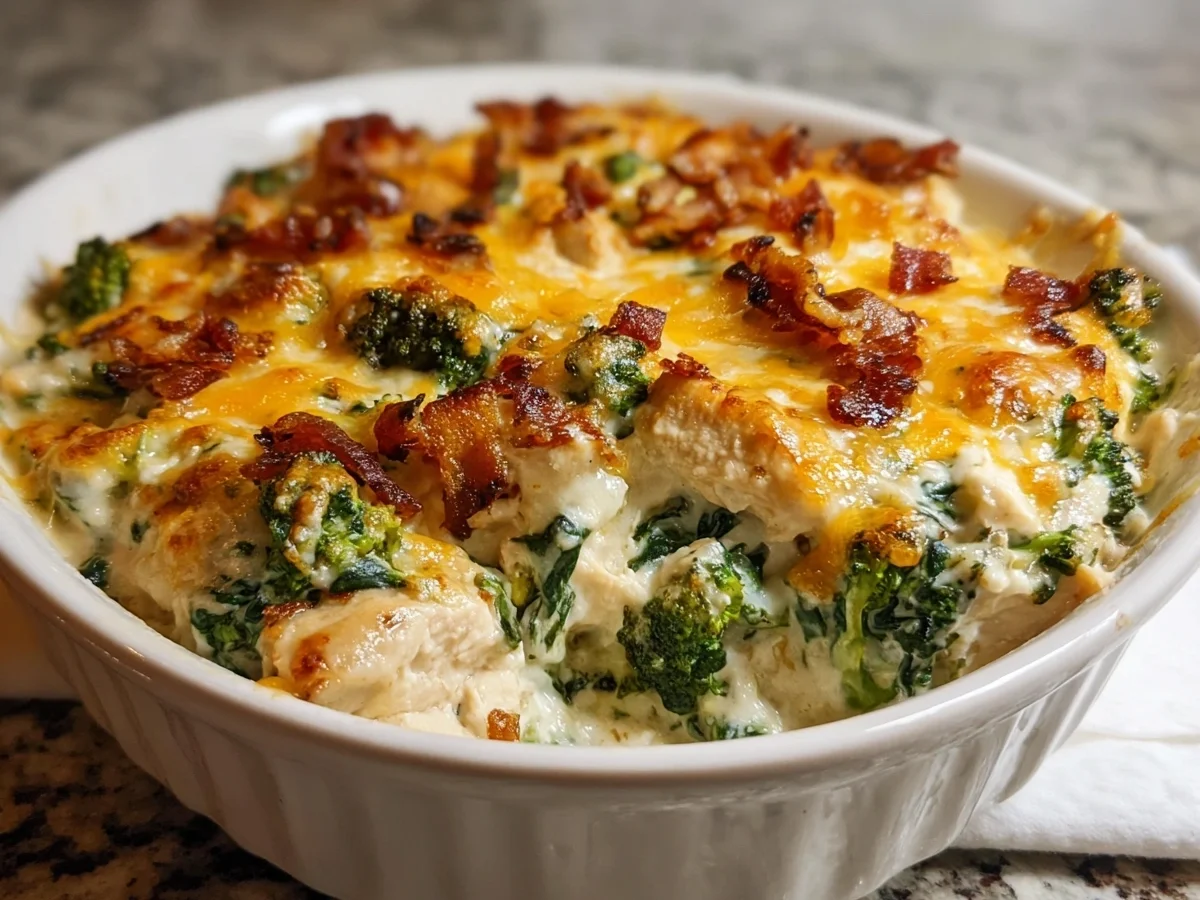Creamy Low Carb Chicken Casserole for Keto Dinner - Image 1