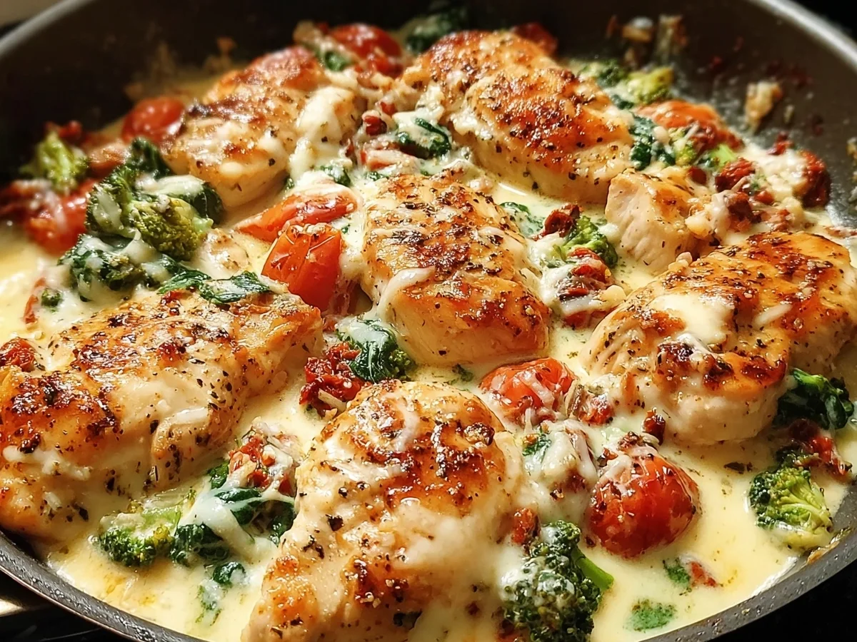 Creamy Low-Carb Tuscan Chicken for a Family Dinner - Image 1