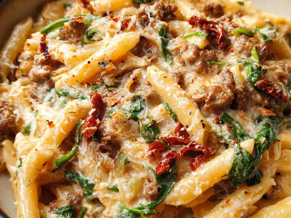 Creamy Marry Me Beef Sausage Pasta with Sun-Dried Tomatoes - Image 1