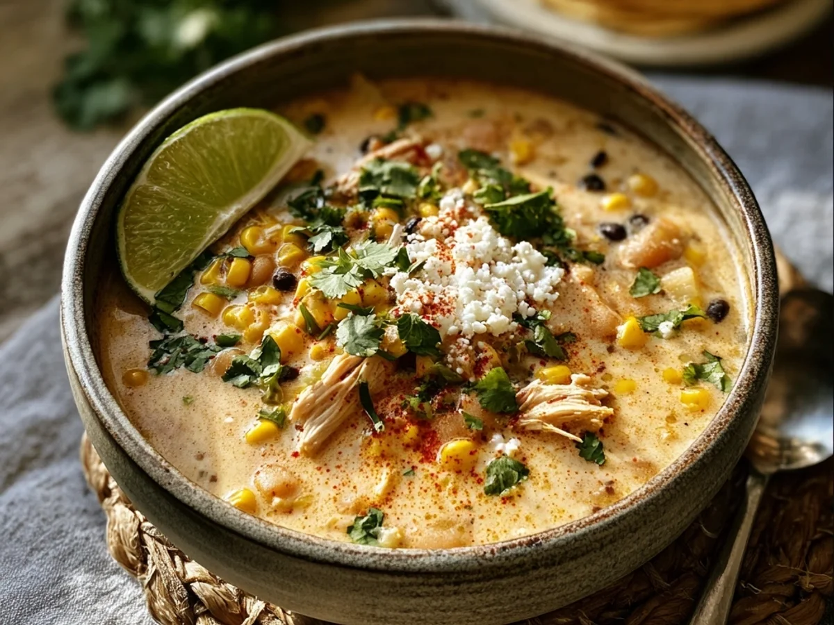 Creamy Mexican Street Corn White Chicken Chili - Image 2