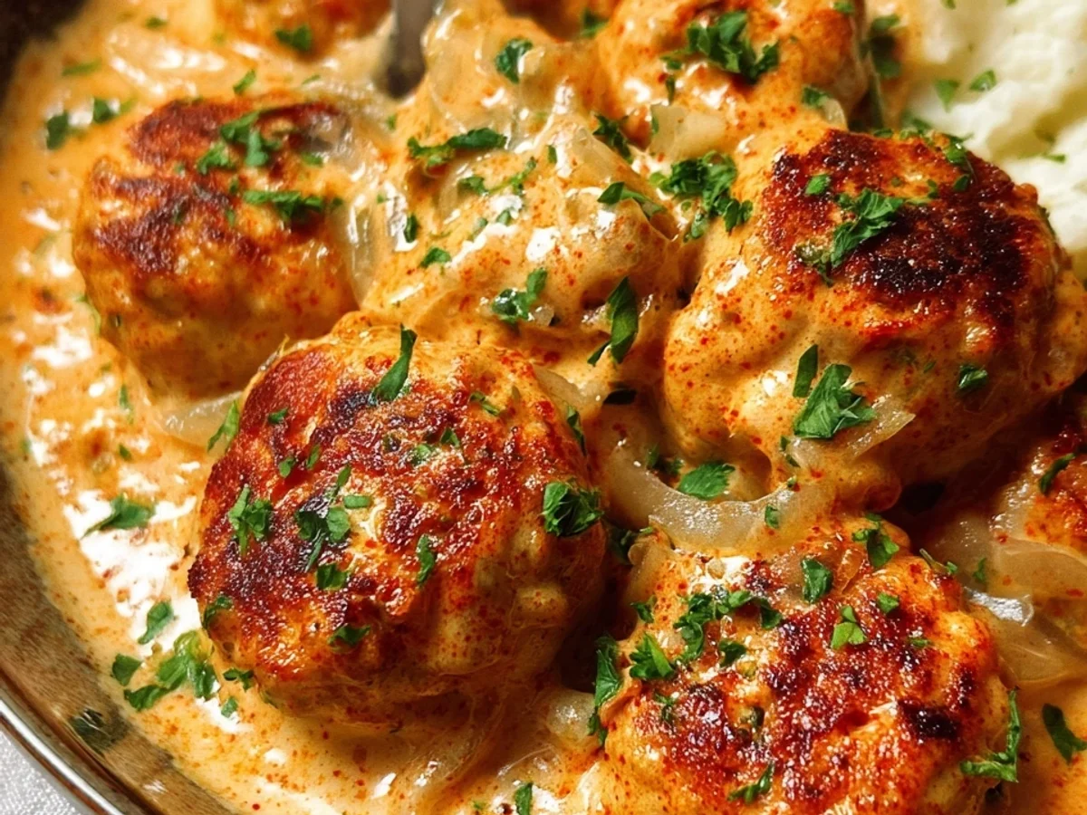 Creamy Paprika Chicken Meatballs - Image 1