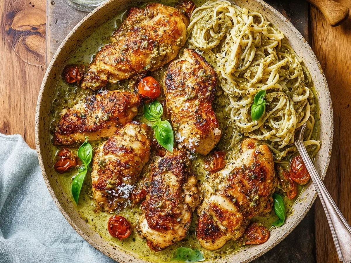 Creamy Pesto Chicken: A Simple Weeknight Delight - Image 1