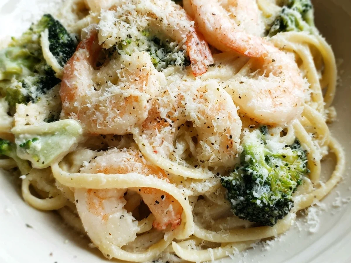 Creamy Shrimp & Broccoli Pasta: Easy Weeknight Meal - Image 1