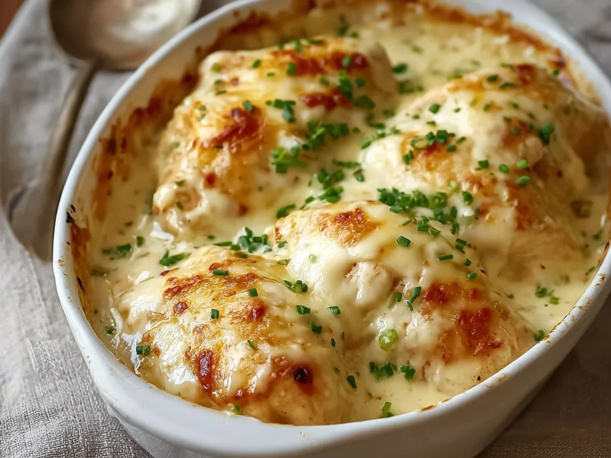Creamy Smothered Cheesy Sour Cream Chicken Recipe - Image 1