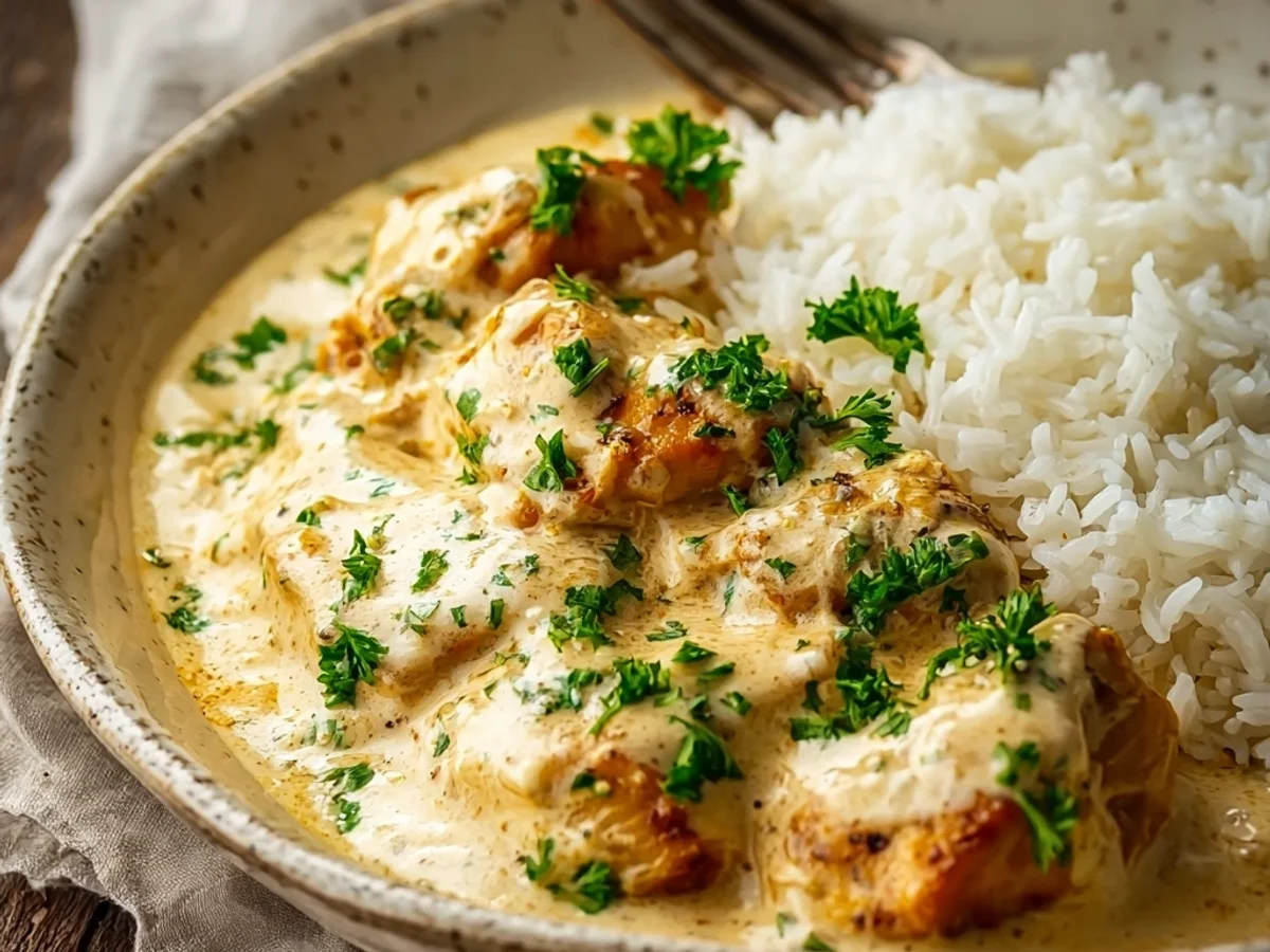 Creamy Smothered Chicken and Rice, Just Like Home - Image 1