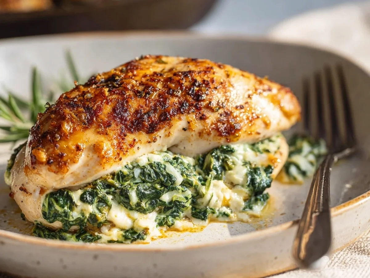 Creamy Spinach Stuffed Chicken: A Weeknight Treat - Image 1