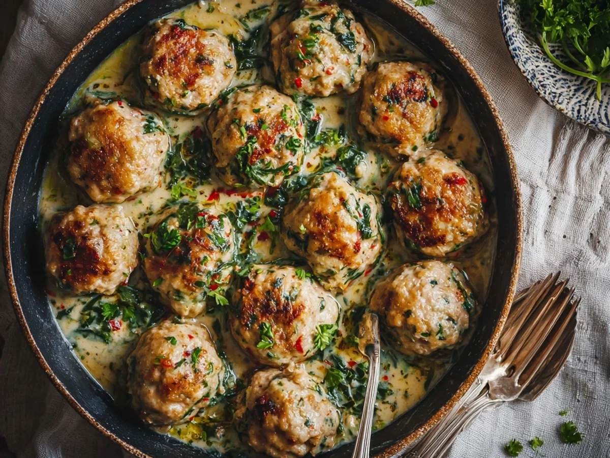 Creamy Spinach Turkey Meatballs: A Weeknight Favorite - Image 1