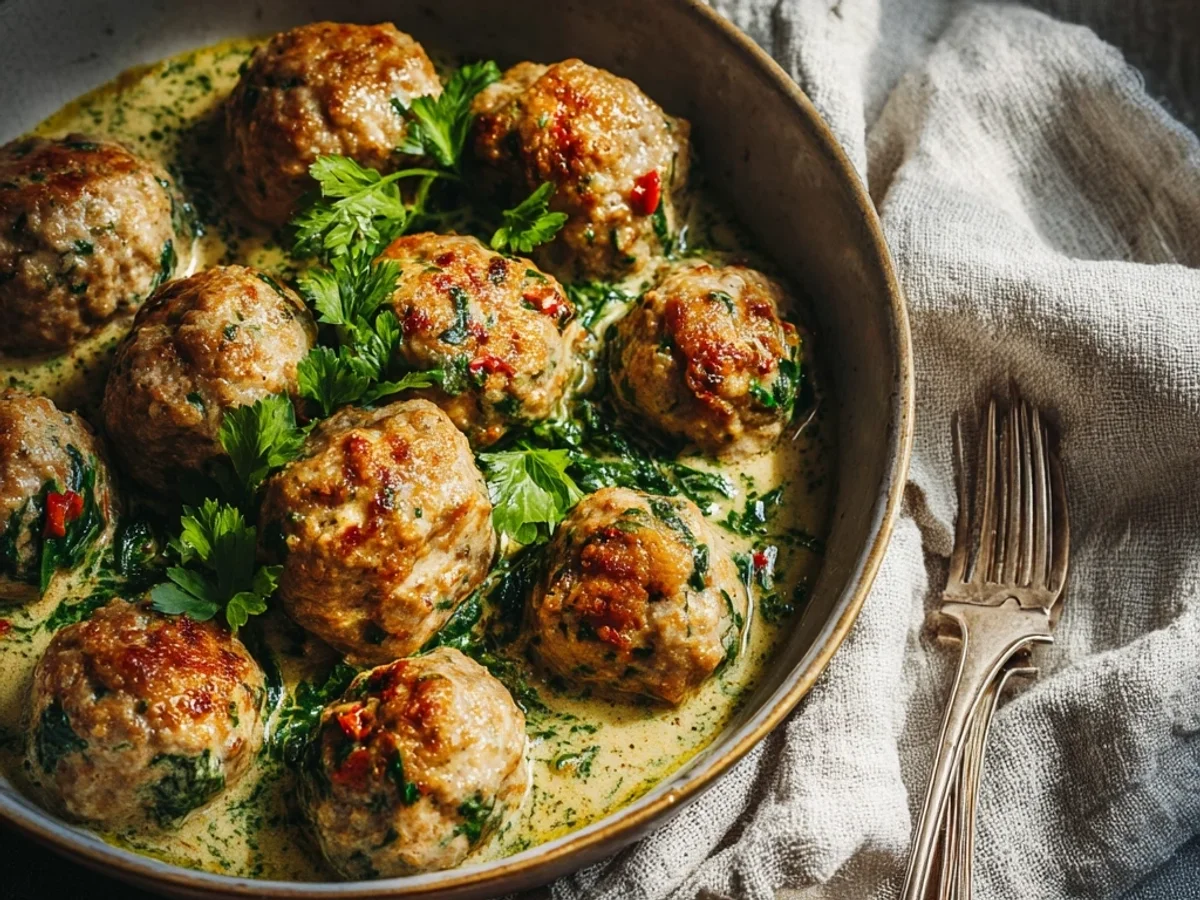 Creamy Spinach Turkey Meatballs: A Weeknight Favorite - Image 2